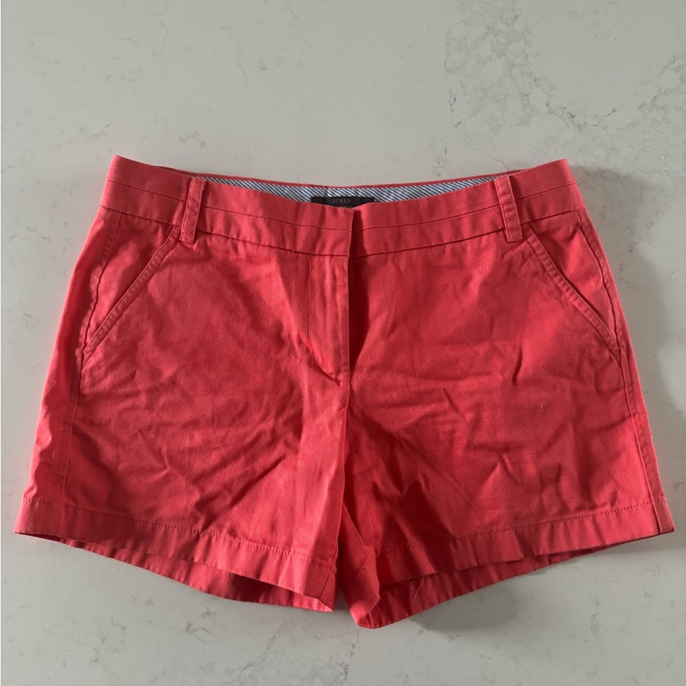 J. Crew 5” Chino Shorts, Coral - Never Worn! Size 8